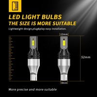 Ampoules LED Auto DXZ 2pcs T15 G-B-3570-T15 18W 1200LM 921 912 2-SMD 6500K Clignotant Marche arrière Frein 12-24V Certifié CE/RoHS