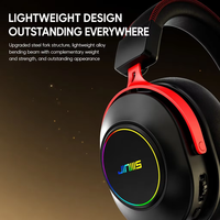 Casque de jeu Jinms Cyclones V9 Plus avec audio spatial 7.1, haut-parleur de 53 mm, deux batteries interchangeables, 150 heures d'autonomie