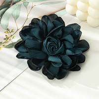 Patchs brodés 3D en fleurs non tissés de style coréen colorés, faits à la main avec des strass en résine, adaptés aux chapeaux