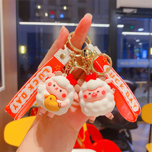 Lindo Llavero de Oveja 'Baa Baa', Colgante de Silicona Tridimensional de <span class=keywords><strong>Cordero</strong></span>, para Coche, Bolso, Regalos Pequeños para Parejas - Product Image 2