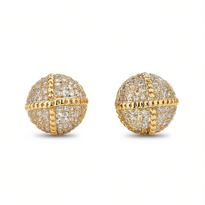 Orecchini di Diamanti E4809 in Oro Giallo, Taglio Brillante Rotondo, Lussuosi da Donna per Uso Quotidiano - Product Image 1