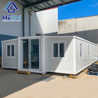 Maison préfabriquée extensible imperméable de 40 pieds, 20 pieds, conteneur préfabriqué, maison préfabriquée isolée pliable, 2, 3, 4, 5 chambres avec salle de bain