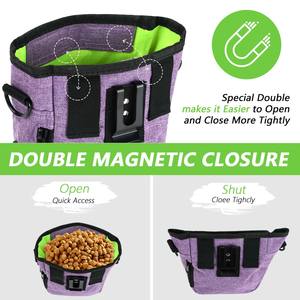 Free sample Reusable Silicone <b>Dog</b> <b>Treat</b> Pouch with Clip Portable Pet Snack <b>Bag</b> for Outdoor Training Hiking Walking Activities - Product Image 6