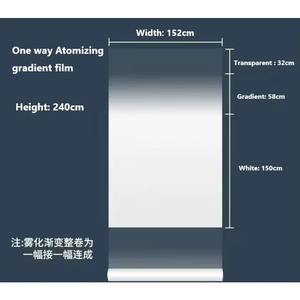 Película autoadhesiva para ventana con patrón de niebla, película de vidrio degradado atomizado blanco PET, pegatinas decorativas para puerta con efecto niebla para baño y oficina - Product Image 3