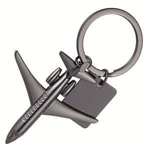 Llavero de Metal con Diseño de Avión de Combate 3D Personalizable de Fábrica, Regalo de Aviación, Grabado Láser, Impresión, Colgante en Blanco - Product Image 5