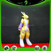 Figurine renard gonflable en PVC Renamon sans seins, jouet gonflable de dessin animé avec couleur personnalisée et garantie de 3 ans