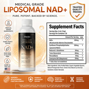 Liquide oral liposomal NAD+ avec Quercétine et TMG pour l'activation du Sirtuine, la clarté cognitive et l'augmentation de l'énergie – Vente en gros directe usine B2B - Product Image 2