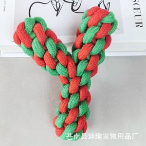 ของเล่นเชือกฝ้ายสำหรับสัตว์เลี้ยงช่วงคริสต์มาส สำหรับสุนัข แก้เบื่อ รุ่น DQ577 ผลิตจากเจ้อเจียง - Product Image 1