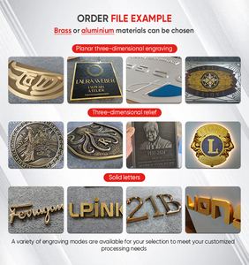 <span class=keywords><strong>Plaque</strong></span> de signalisation WC 3D gravée haut de gamme en cuivre massif et aluminium, étanche, murale, pour hommes et femmes - Product Image 3