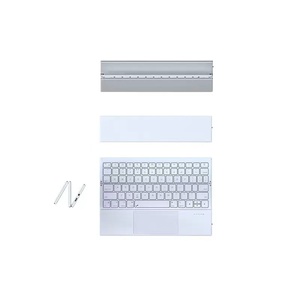 <span class=keywords><strong>2025</strong></span>跨界新款月光宝盒触摸板三折BT键盘平板笔记本皮革式折叠键盘 - Product Image 5