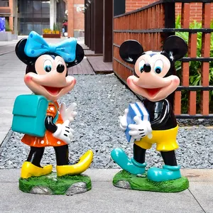 Jingujin Good Selling Fiberglass Mickey Mouse Statue Sculpture Giant Insects Fiberglass Sculpture For Park