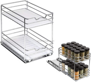 Organisateur de support à épices <span class=keywords><strong>coulissant</strong></span> OEM pour armoire Double rack <span class=keywords><strong>coulissant</strong></span> pour armoires de cuisine supérieures et placard garde-manger - Product Image 5