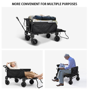 Feistel屋外キャンプワゴントロリーカートヘビーデューティポータブル折りたたみワゴン - Product Image 6
