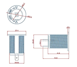 12-24V không thấm nước ổ cắm điện Thuốc lá nhẹ hơn cho xe buýt xe vv vehicleswith <span class=keywords><strong>LED</strong></span> - Product Image 6