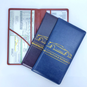 Logotipo personalizado Seguro Reparación de automóviles Regalo promocional Estuche para documentos de <span class=keywords><strong>vehículos</strong></span> Folleto de cuero Registro de automóviles y soporte de seguro - Product Image 3