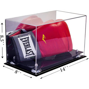Hot Sell Factory Deluxe Solid Base Full Size Clear <strong>Boxing</strong> <strong>Glove</strong> Sneaker Protector Acrylic <strong>Display</strong> Box <strong>Case</strong> - Product Image 5