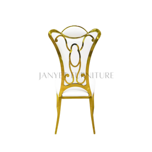 Chaises <span class=keywords><strong>de</strong></span> salle à manger modernes rembourrées <span class=keywords><strong>pour</strong></span> <span class=keywords><strong>mariage</strong></span>, <span class=keywords><strong>chaise</strong></span> <span class=keywords><strong>de</strong></span> salle à manger en acier inoxydable doré et cuir PU - Product Image 4