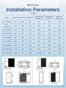Contrôleur de température CATAQUA <span class=keywords><strong>RAS</strong></span> 220V/380V pour aquarium, silencieux, avec dégivrage automatique, refroidisseur et chauffage pour aquaculture industrielle - Product Image 2