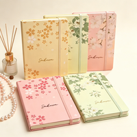 Carnet A5 à couverture souple, esthétique Kawaii, bloc-notes mignon, design personnalisé, imprimé floral, carnets A5 floraux pour filles, cadeau pour notes quotidiennes