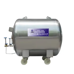 Grande capacité LN2 YDZ 1000 horizontal 1000 litres d'azote liquide cryogénique auto-pressuriser le prix du réservoir de Dewar