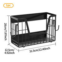 Support de rangement magnétique pliable robuste Addreen pour réfrigérateur, sans perçage, sans dommage, fixation murale multi-usages