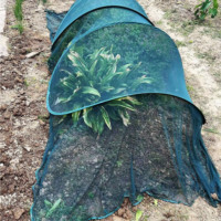 Serre de jardin pliable 300x180cm avec filet en maille et structure en fil d'acier pour la protection des plantes et légumes en extérieur