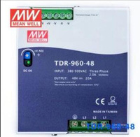 Alimentation Meanwell TDR-960-48 960W 48V 20A à sortie unique sur rail DIN, alimentation à découpage à haute tension d'entrée, en stock