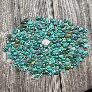 Cabochons de pierres précieuses en vrac Turquoise de montagne en bambou naturel pierres polies pour bricolage artisanat décoration Collection en vrac en gros - Product Image 1