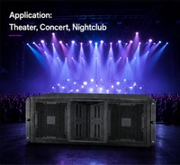 Système de haut-parleurs de concert audio professionnel stéréo avec deux subwoofers passifs de 18 pouces 8 ohms 1600W RMS 23Hz basses profondes