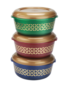 Juego de 7 Recipientes Redondos con Tapas para Almacenar Pasteles y Alimentos, Juego de Recipientes Multiusos para Pasteles, Postres y Preparación de Comidas - Product Image 1