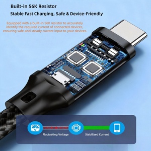 Câble adaptateur USB 3.0 Type-C avec charge rapide 3A, blindage en nylon tressé, longueur personnalisée - Product Image 5
