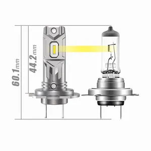 En kaliteli E4 H7 H18 Led far ampulü 12V 4000LM halojen boyut Led aydınlatma ampul H7 1860 Led cips led araç far