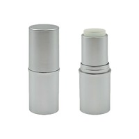 Vente en gros de flacons ronds en argent de 5 g pour soins de la peau, bâtonnets de blush, bâtonnets de crème solaire, contenants de déodorant, emballage personnalisé en couleur