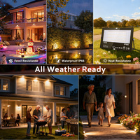 Projecteurs intelligents à changement de couleur DUSKTEC avec minuterie, étanches IP66, projecteur LED RGB extérieur 80W avec commande par application