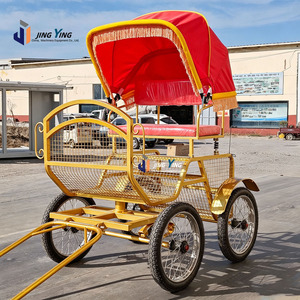 Chariot à chevaux à <span class=keywords><strong>4</strong></span> roues, directement de l'usine, avec auvent doré, pour mariages et visites panoramiques - Product Image 2