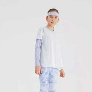 Vêtements de tennis pour enfants à manches longues Double couche Crème solaire respirante Vêtements de sport à séchage rapide - Product Image 4