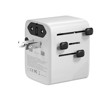Adaptateur de chargeur de voyage universel 65W avec USB-A et Type-C, charge rapide mondiale pour téléphones