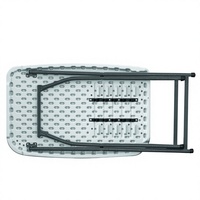 Table portable en plastique HDPE à pieds en X réglable en hauteur pour étude, ordinateur portable, camping, pique-nique, canapé, intérieur/extérieur