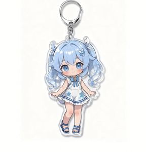 Llavero Acrílico Transparente Flexible con Doble Holograma Personalizado, Impresión UV, Estilo de Dibujos Animados, Colgante de Anime, Diseño Propio, Material Plástico - Product Image 5