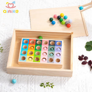 Arc-en-ciel <span class=keywords><strong>Montessori</strong></span> en bois couleur tri correspondant jouet Clip perles jeu de société pour bébé capteur jouets <span class=keywords><strong>6</strong></span> à 12 <span class=keywords><strong>mois</strong></span> - Product Image 1