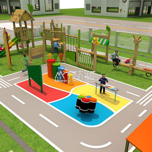 Moetry Montessori tự nhiên sân chơi thiết kế ngoài trời bằng gỗ playsets nhạc cụ lừa chơi cho trẻ em - Product Image 2