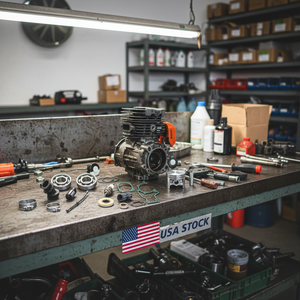 Kit Cilindro e Pistone da 52mm, Tubo Carburante, Filtro, Tappo Olio, Guarnizione, Gabbia Filtro, Carter, Silenziatore, Guarnizione, Collettore di Aspirazione, Clip per Tubo, Ricambi - Product Image 3