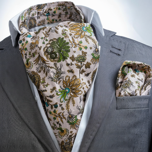ชุดผ้าเช็ดหน้าลายดอกไม้สีเบจ - Product Image 2