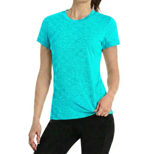 T-shirt à manches courtes violet à col rond, couleur unie, tricoté, coupe ajustée, séchage rapide, style décontracté pour homme - Product Image 5