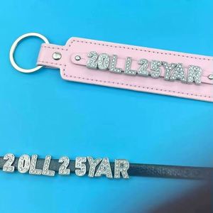 Porte-clés en cuir PU de 8 mm avec noms d'idoles personnalisés, accessoires à motif lettres - Product Image 4