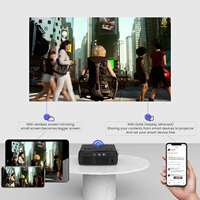 Projecteur vidéo Rohs, résolution 1080P, 250 ANSI, correction trapézoïdale 4D, version Wifi, Smart TV, projecteur LED LCD, fournisseur