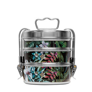 Boîte à bento ronde personnalisée en acier inoxy, contenant alimentaire étanche pour repas - Product Image 3