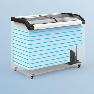 Congelador Comercial para Helados de 13 Pies Cúbicos, Vitrina con 2 Puertas Corredizas de Vidrio, 8 Recipientes de 3 Galones, Acero Inoxidable, Temperatura Digital - Product Image 3