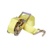 Sangle à cliquet en polyester, capacité 500 kg, pour le contrôle du fret, avec doubles crochets en J et poulie à cliquet réglable