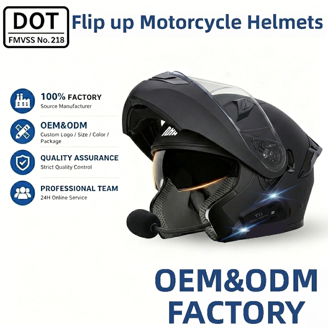 DOT High Quality Custom Protective Safe Comfortable Lens ABS Motor Cycle Black Modular Flip up Motorcycle Helmets